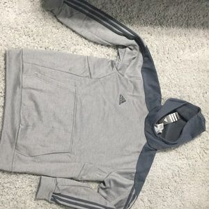 NWT adidas grey hooded sweatshirt (unisex) -large